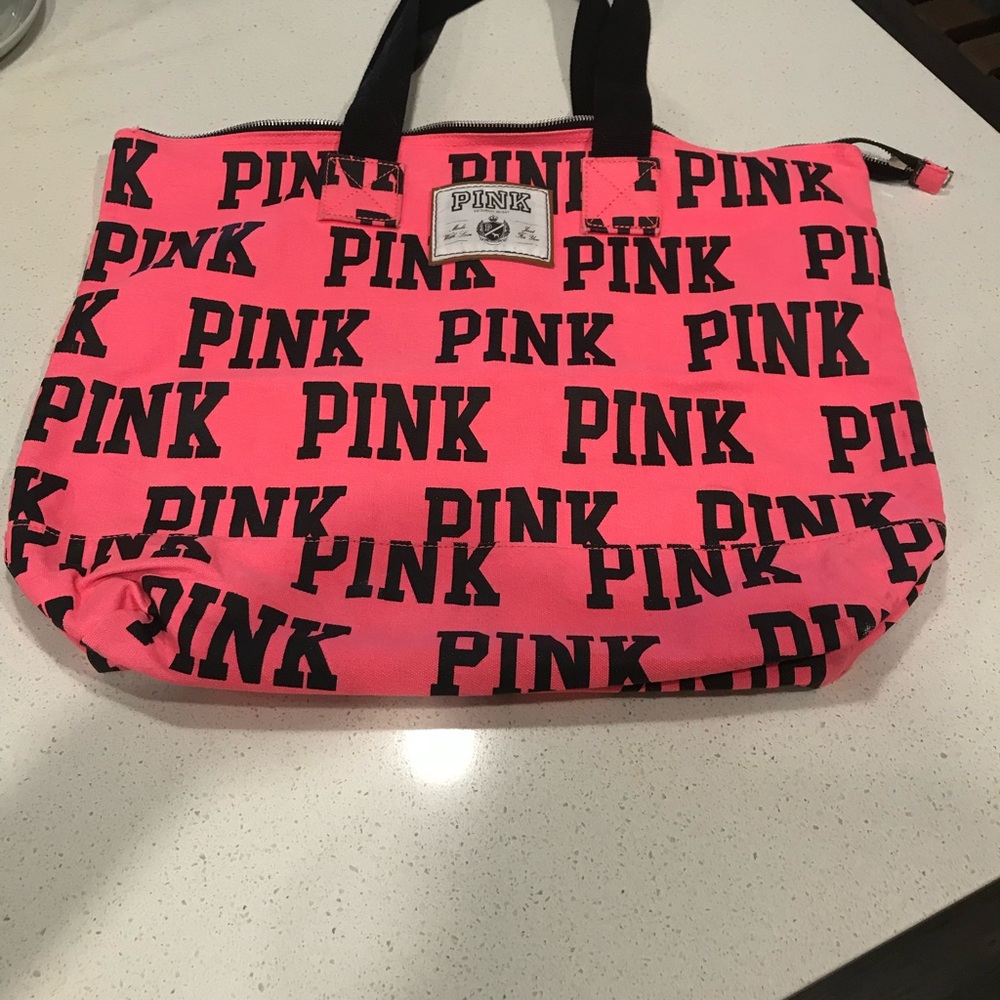 PINK Victoria's Secret Neon Pink Tote